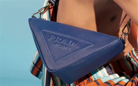 prada triangle bag blue|prada triangle bag men.